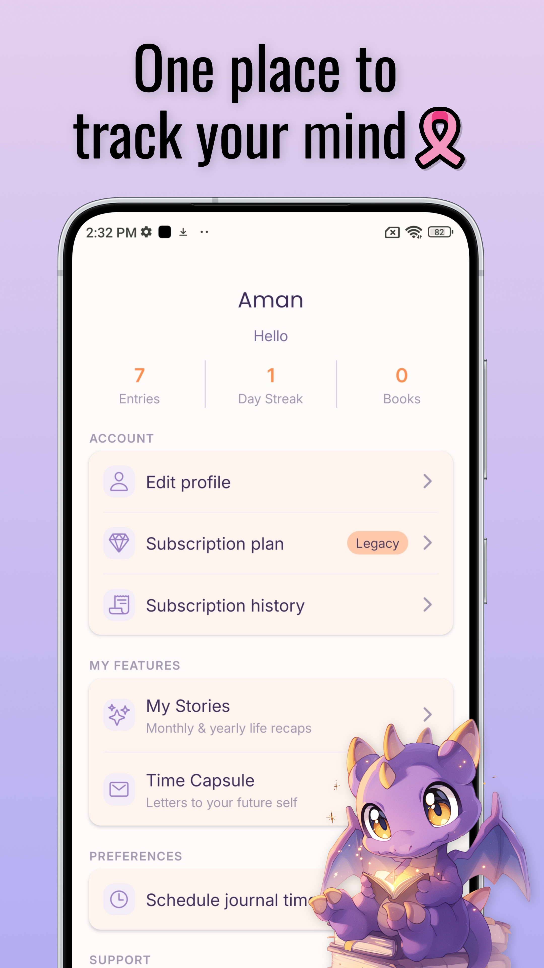 One place to track your mind